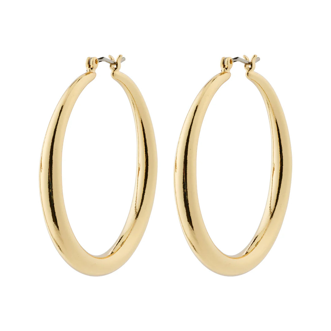 Priya Hoop Earrings 40 mm - Gold | Pilgrim