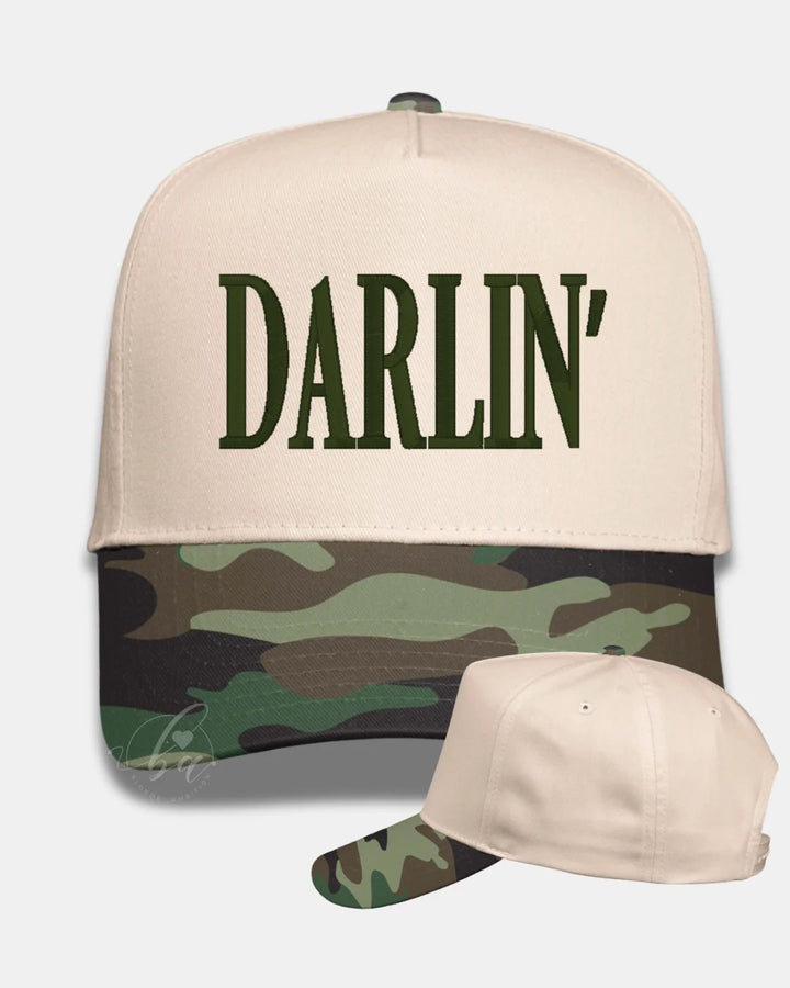 DARLIN' Embroidered Camo Cap | Blonde Ambition Apparel