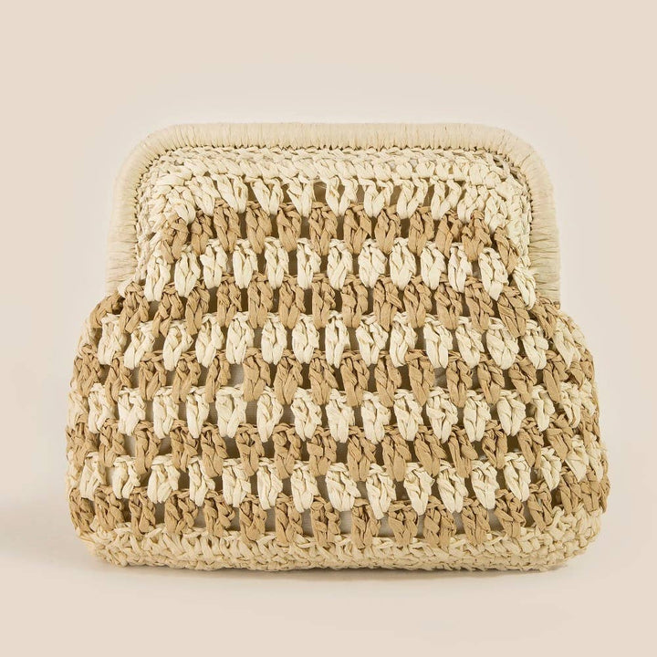 Two Tone Straw Braided Purse | Anarchy Street