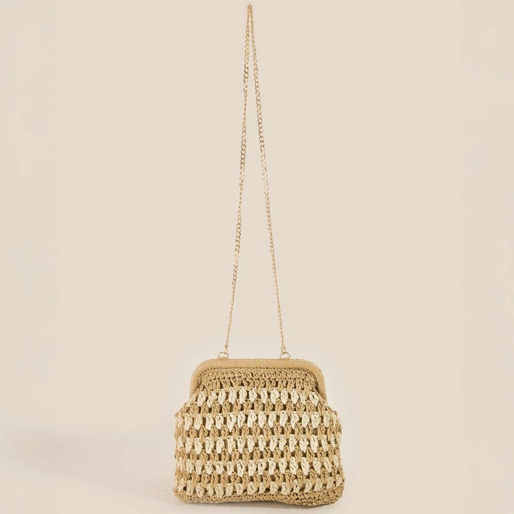 Two Tone Straw Braided Purse | Anarchy Street