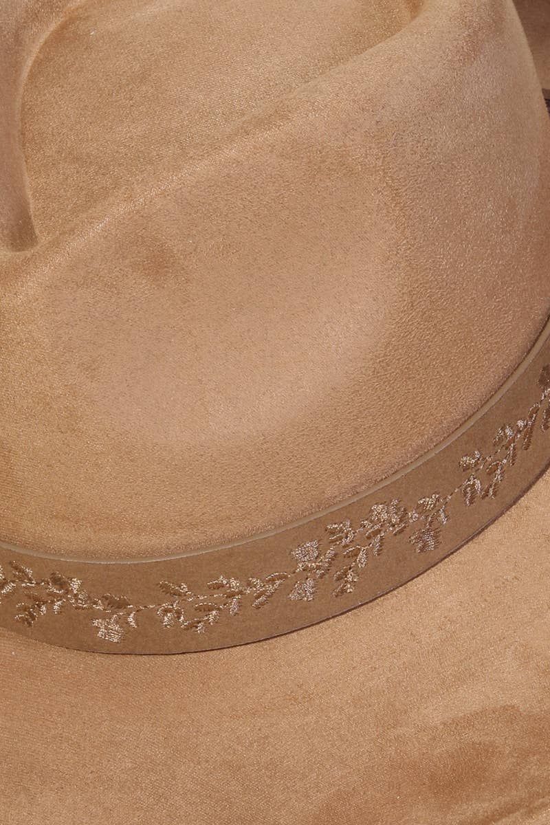 Embroidered Flower Strap Fedora Hat | Anarchy Street