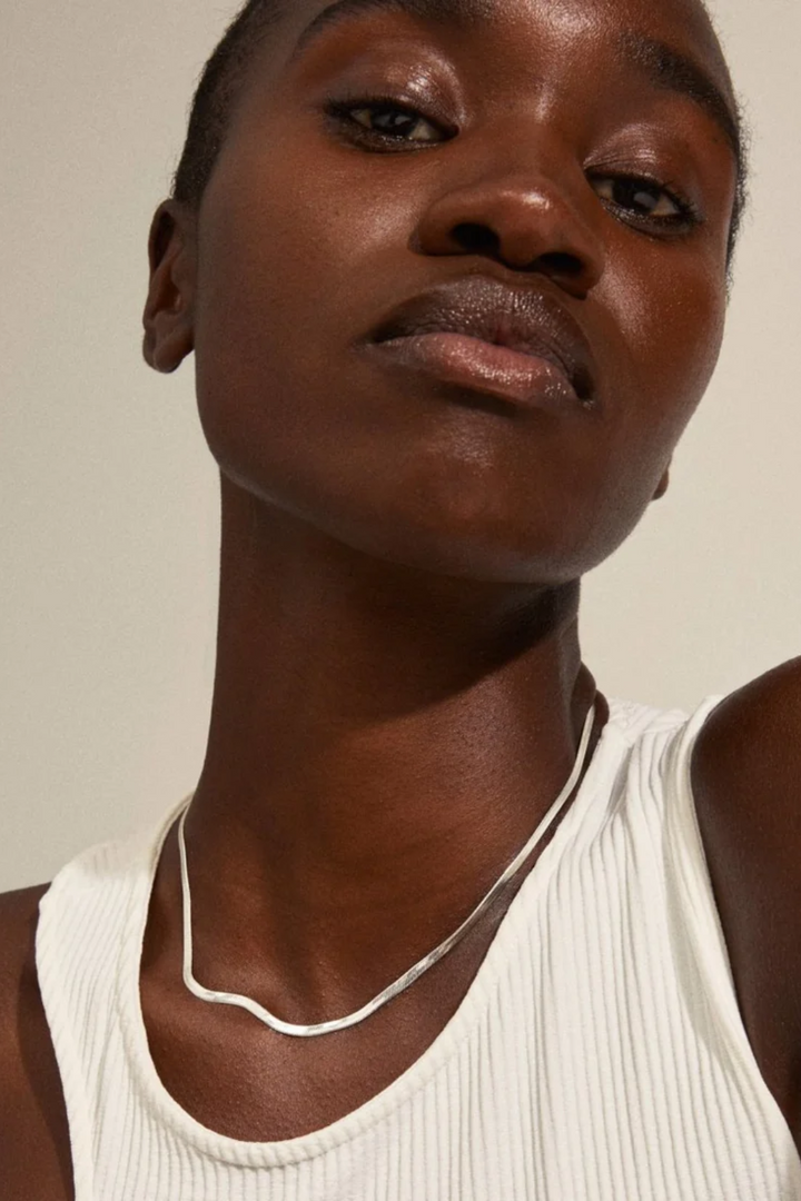 Joanna Flat Snake Chain Necklace - Silver | Pilgrim