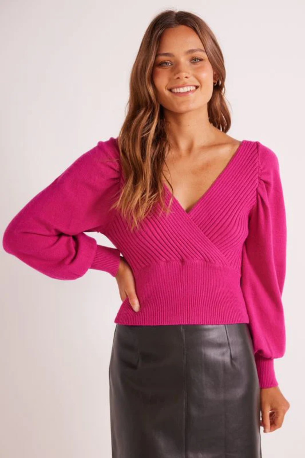 Mia Knit Top - Hot Pink | Minkpink