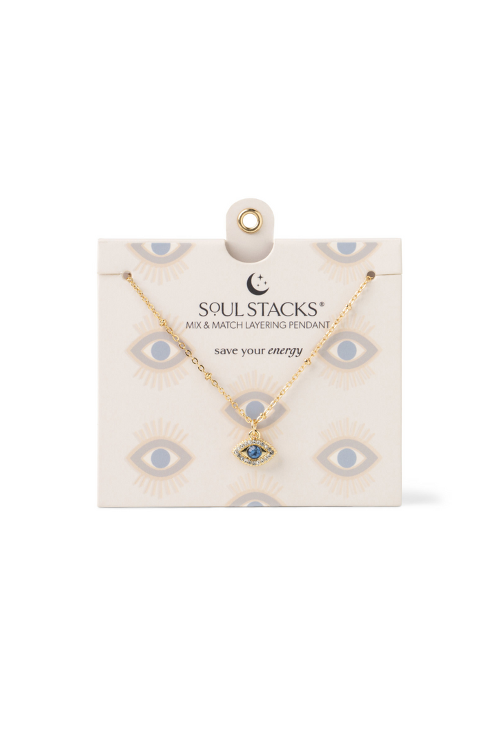 Evil Eye Sparkling Layering Pendant Necklace | Soul Stacks