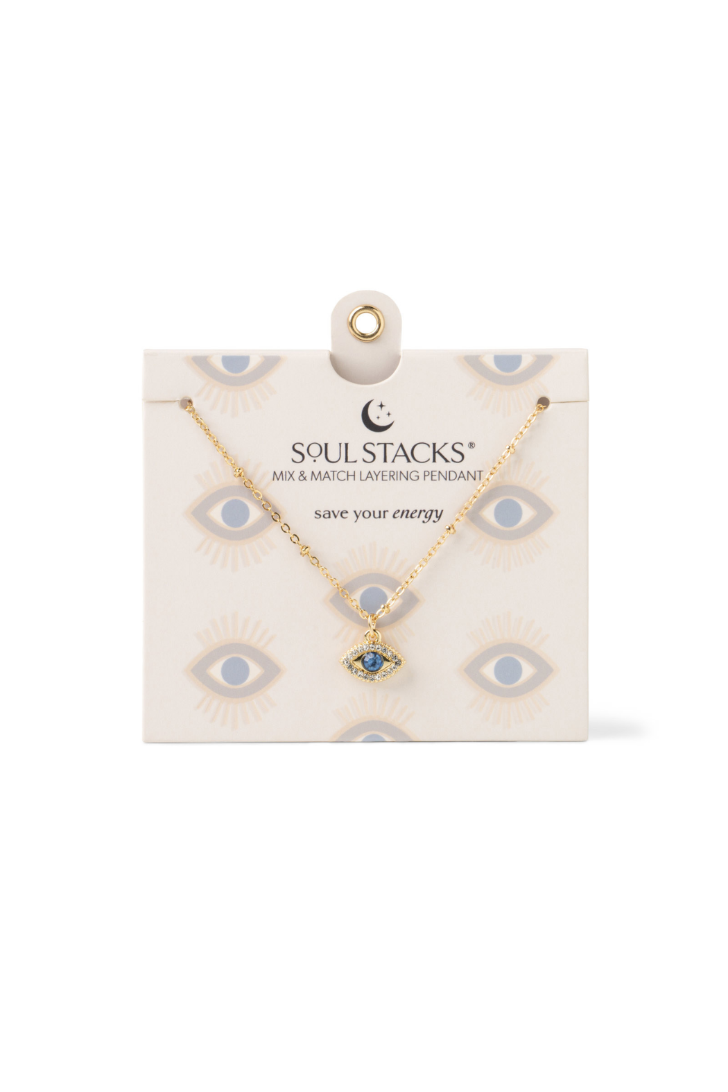 Collier pendentif à superposition scintillante Evil Eye | Soul Stacks