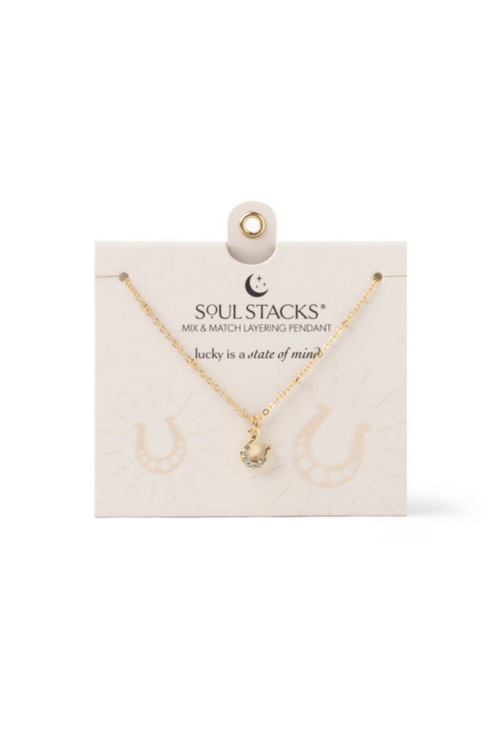 Lucky Horseshoe Layering Pendant Necklace | Soul Stacks