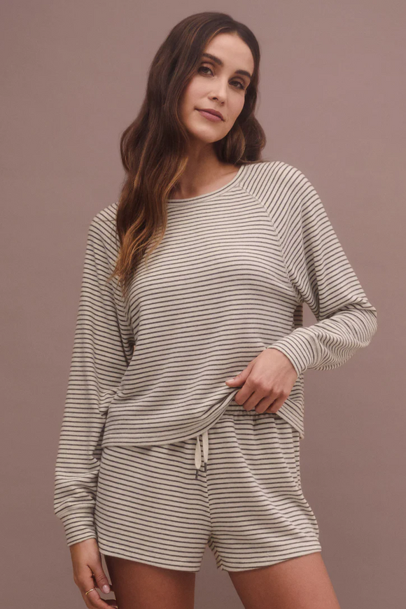 Staying In Stripe Long Sleeve Top - Natural | Z Supply