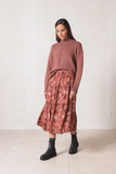Marble Print Skirt - Burdeos | Indi & Cold