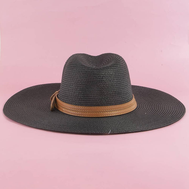 Paper Straw Fedora With Leather Studded Band | Anarchy Street