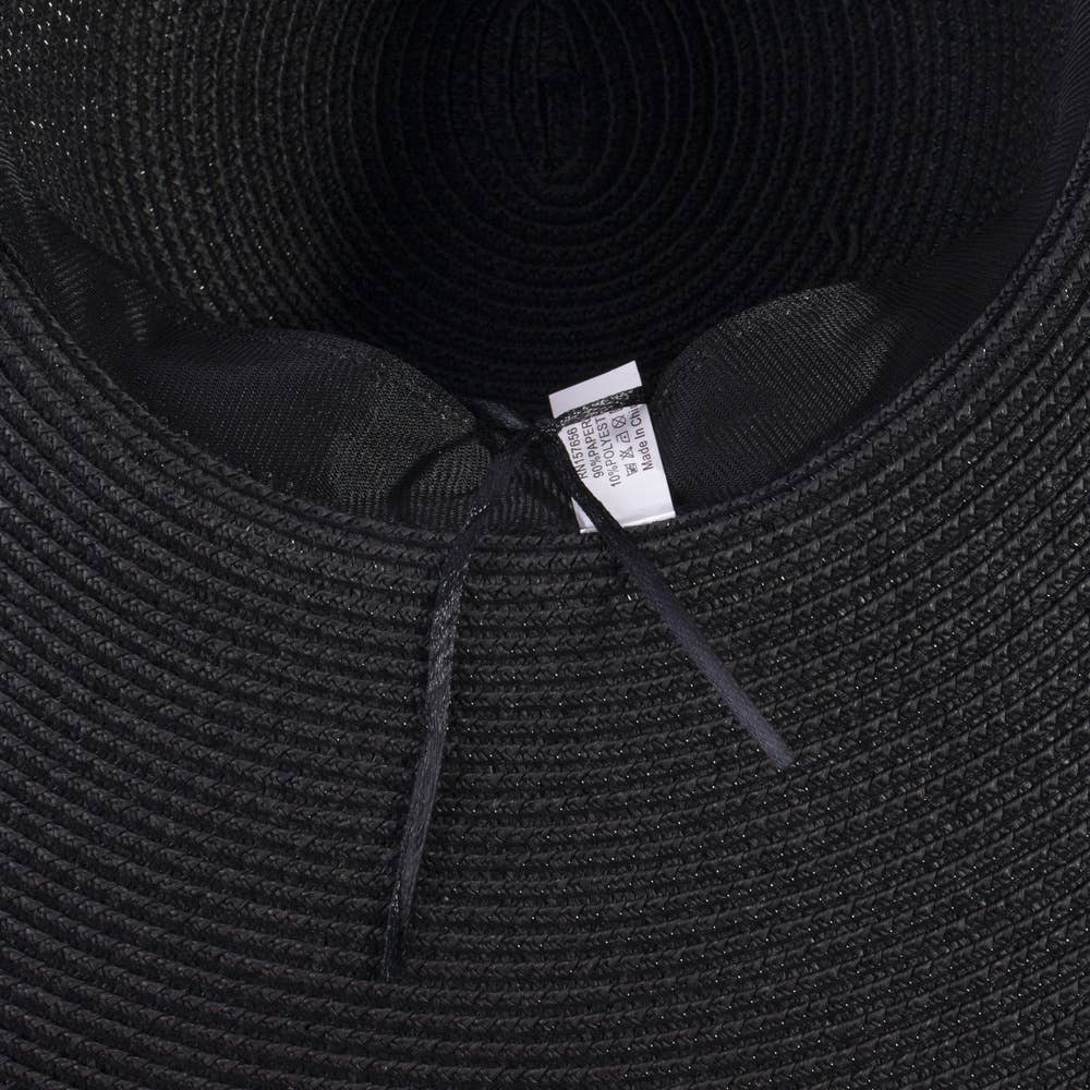 Wide Brim Straw Sun Hat With Cord Hat Band | Anarchy Street