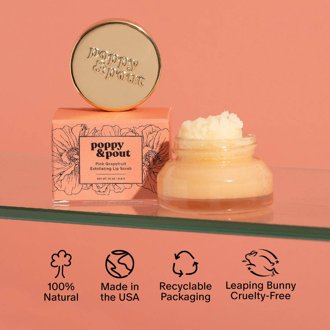 Pink Grapefruit Lip Scrub | Poppy & Pout