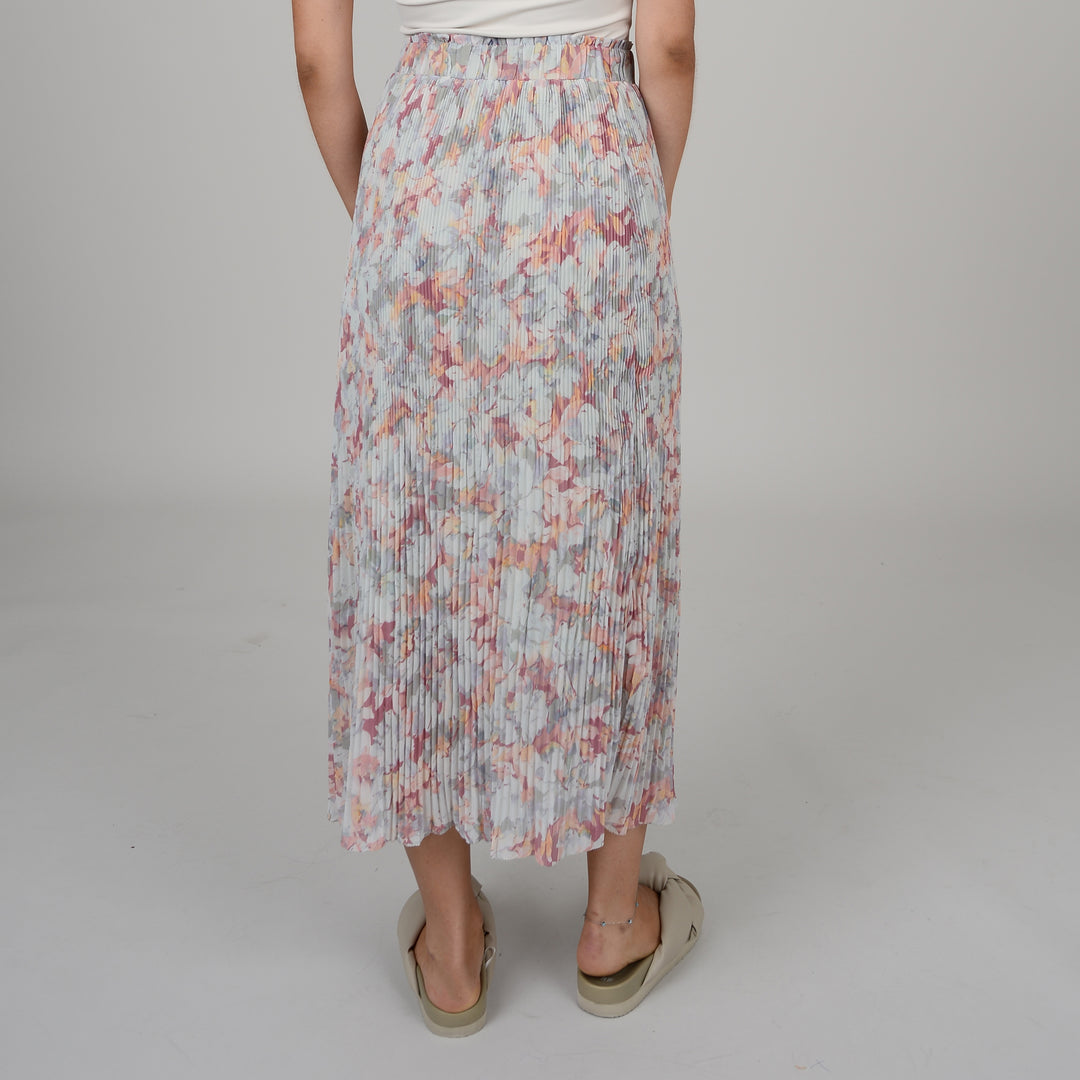 Floral Pleat Maxi Skirt | RD Style - Clearance