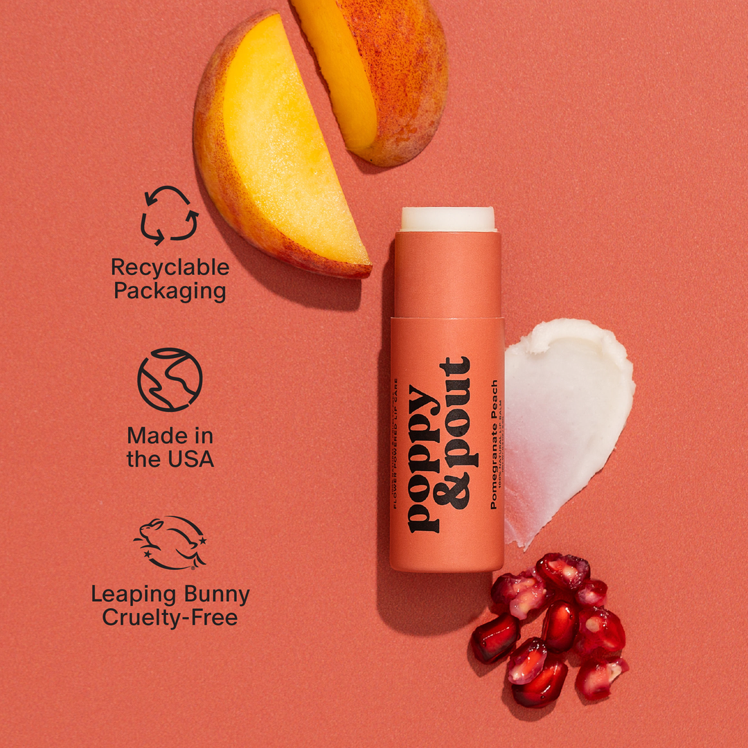 Pomegranate Peach Lip Balm | Poppy & Pout