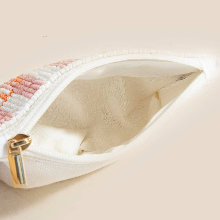 Spritz Please Stripped Seed Beaded Coin Purse | Anarchy Street
