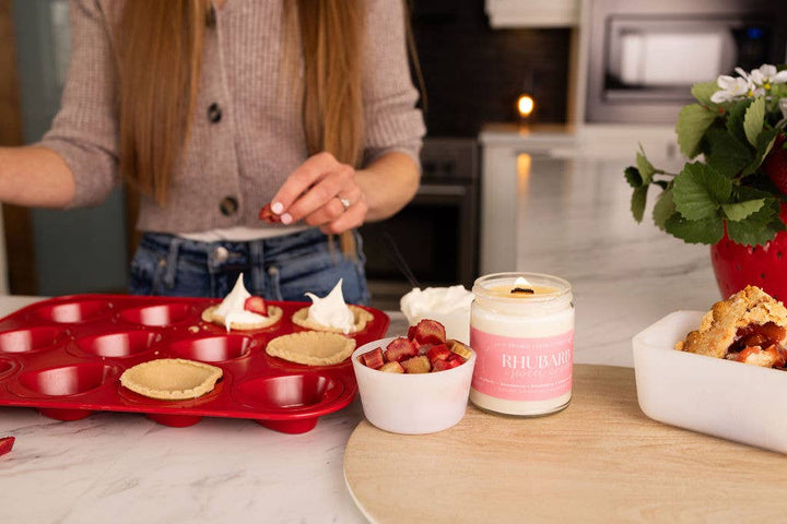 Rhubarb & Sweet Cream Soy Candle | Prairie Creek Candles