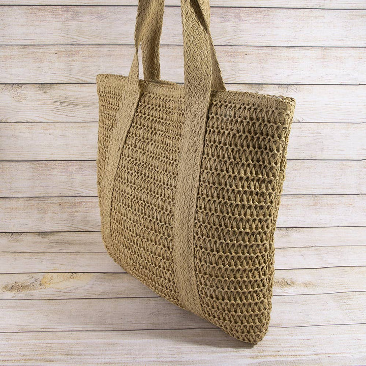Woven Paper Straw Tote Bag With Tassel | Anarchy Street