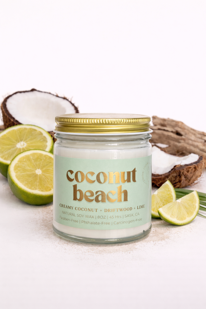 Coconut Beach Soy Candle | Prairie Creek Candles