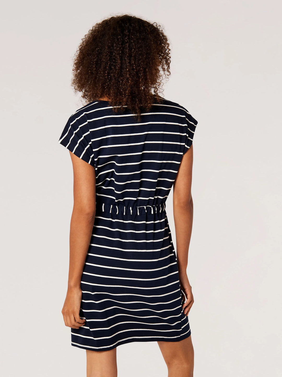 Nautical Stripe Dress - Navy | Apricot