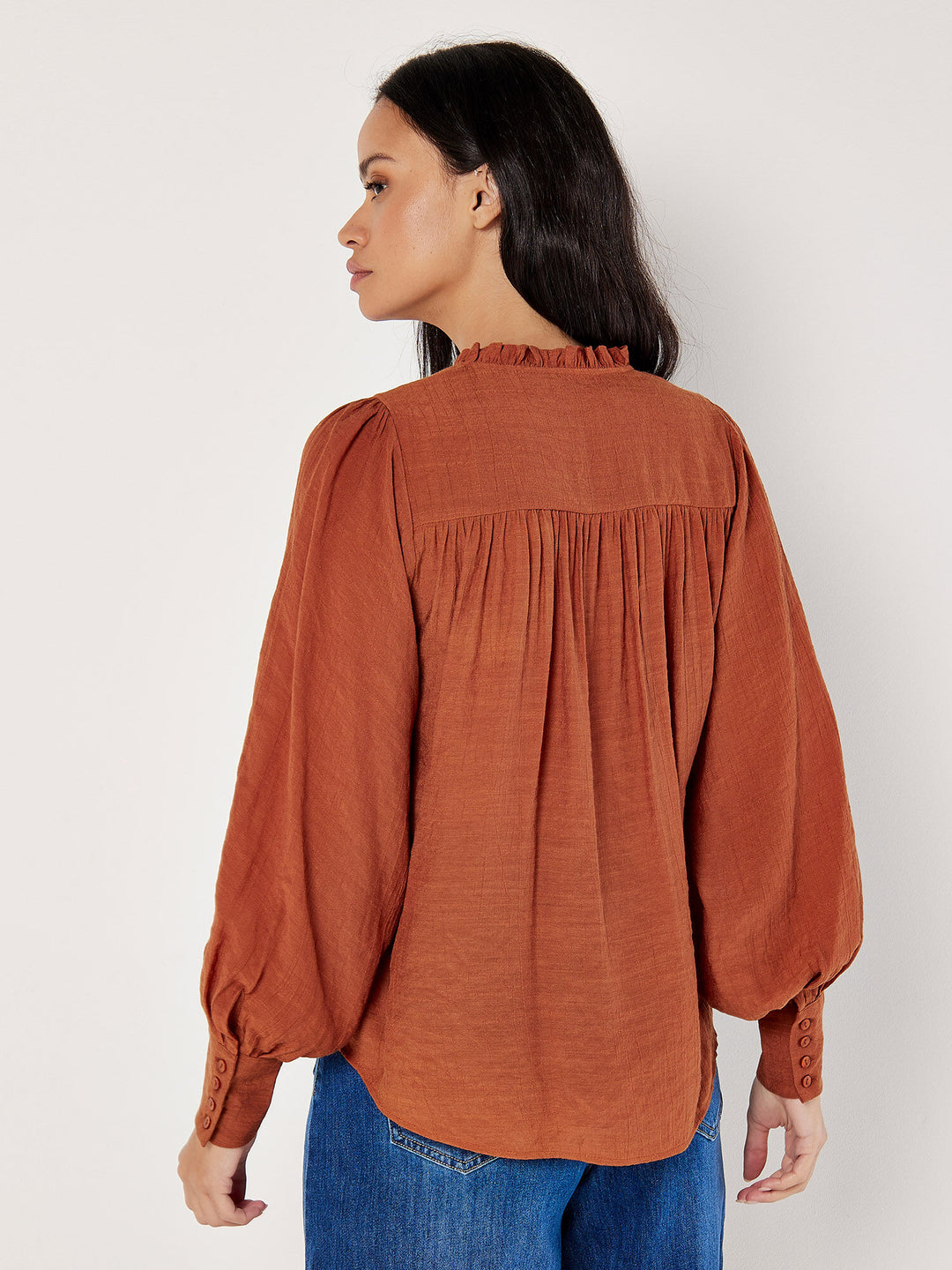 Ruffle Blouse | Apricot