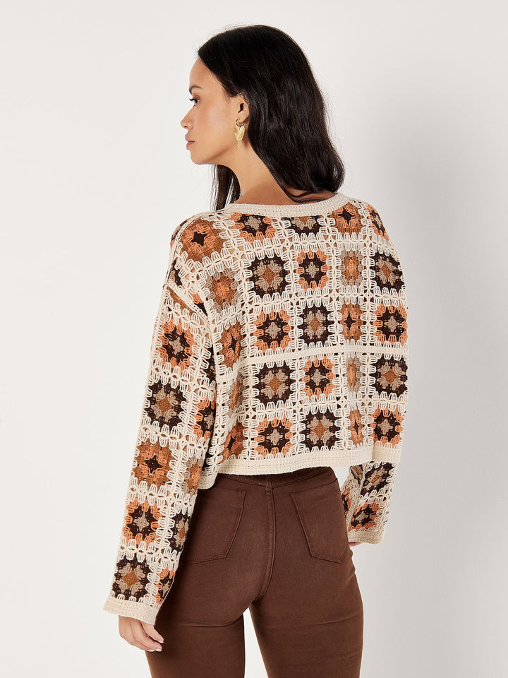 Crochet Sweater | Apricot