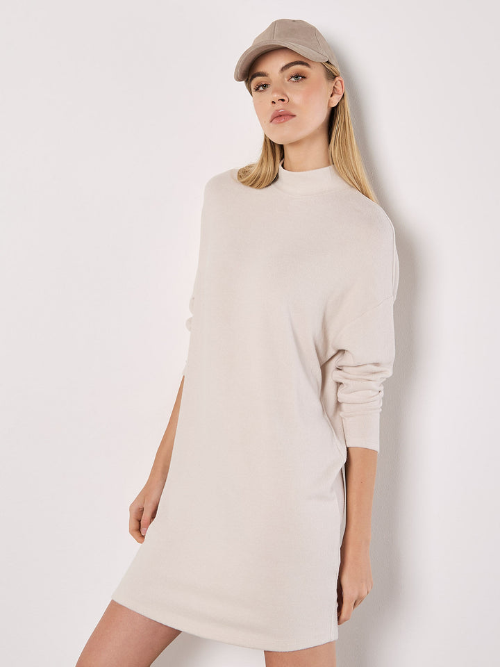 Soft Touch Cocoon Sweater Dress | Apricot