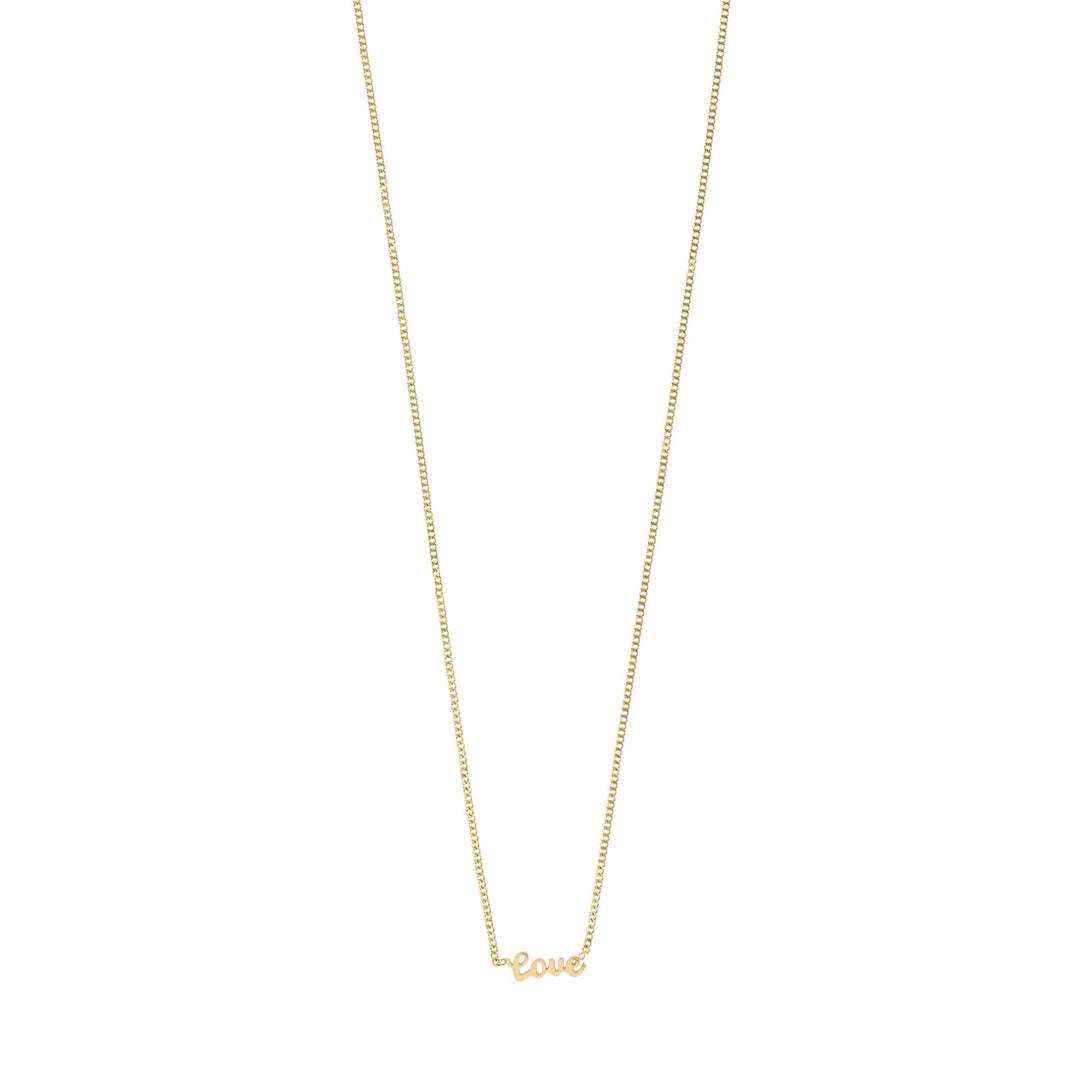 LOVE Recycled Necklace in Gold | Pilgrim