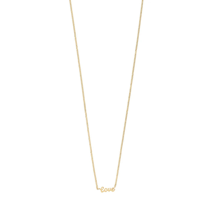 LOVE Recycled Necklace in Gold | Pilgrim