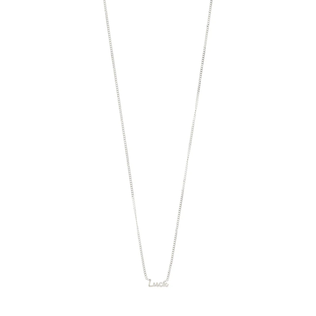 Luck Script Necklace - Silver | Pilgrim