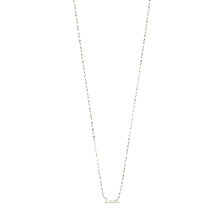 Luck Script Necklace - Silver | Pilgrim