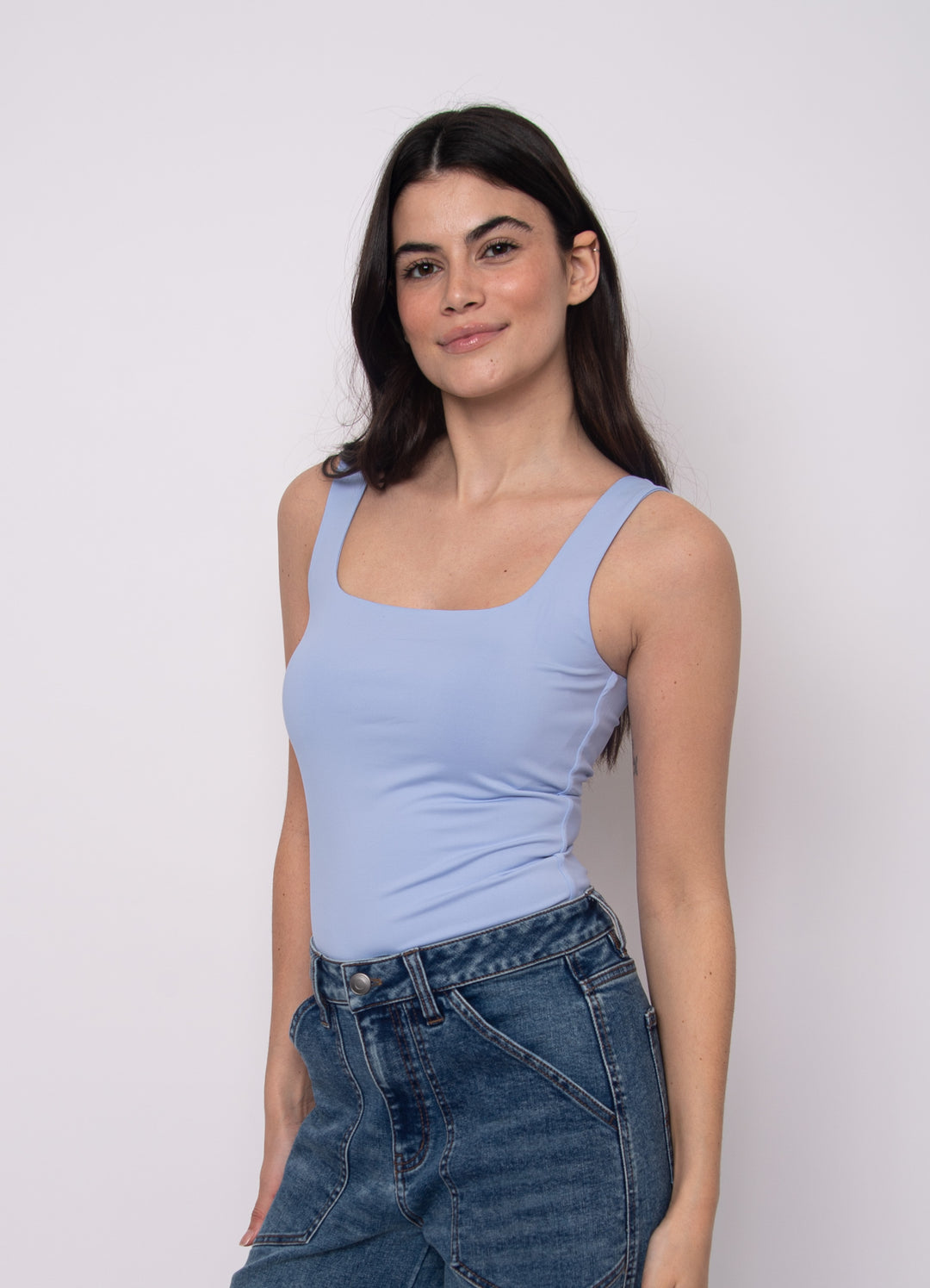 Tia Second Skin Tank in Perri Blue | RD Style