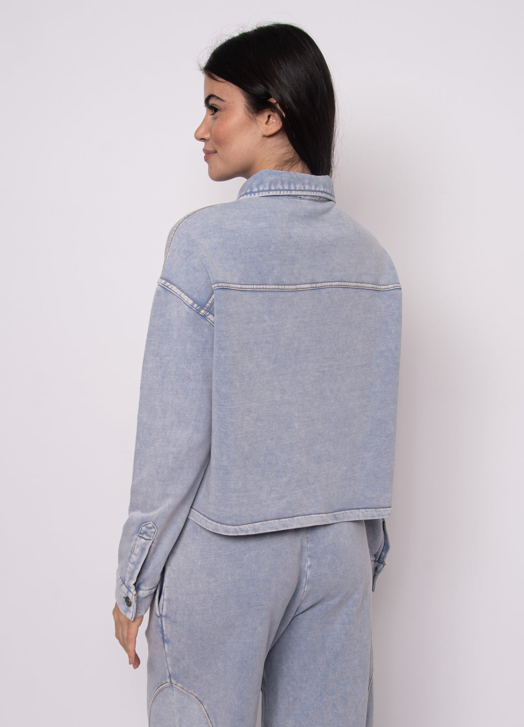 Nara Denim Look French Terry Jacket | RD Style