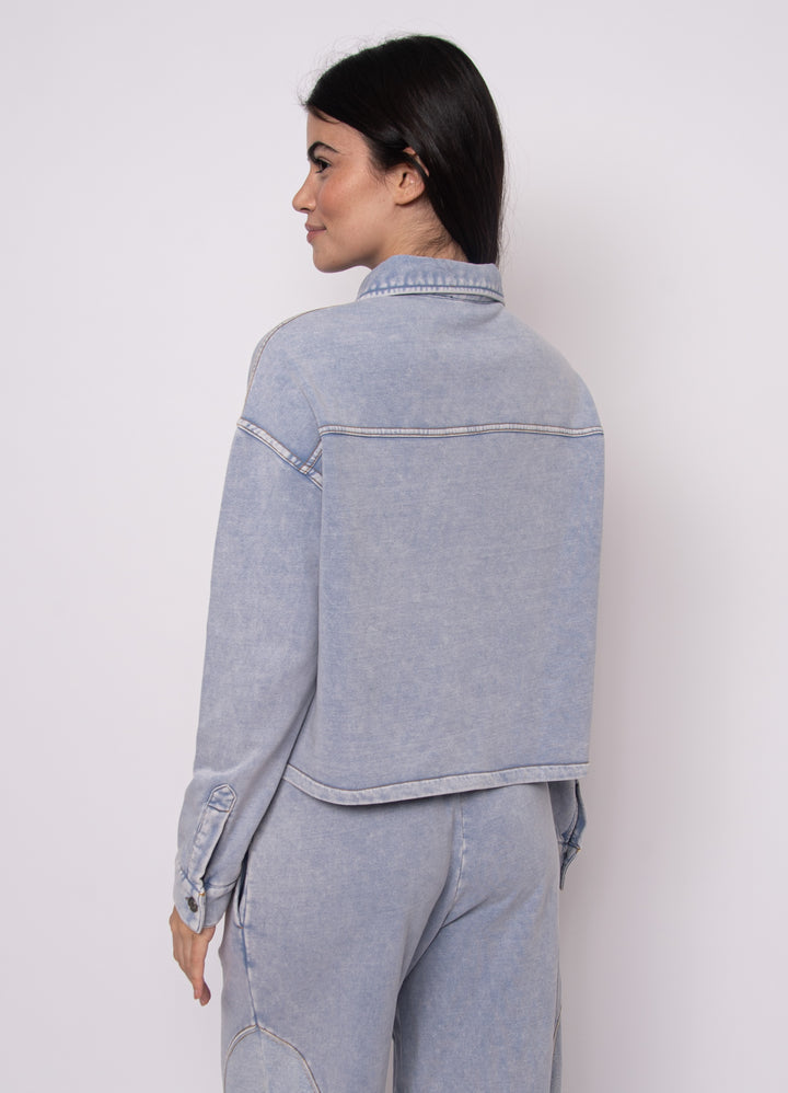 Nara Denim Look French Terry Jacket | RD Style
