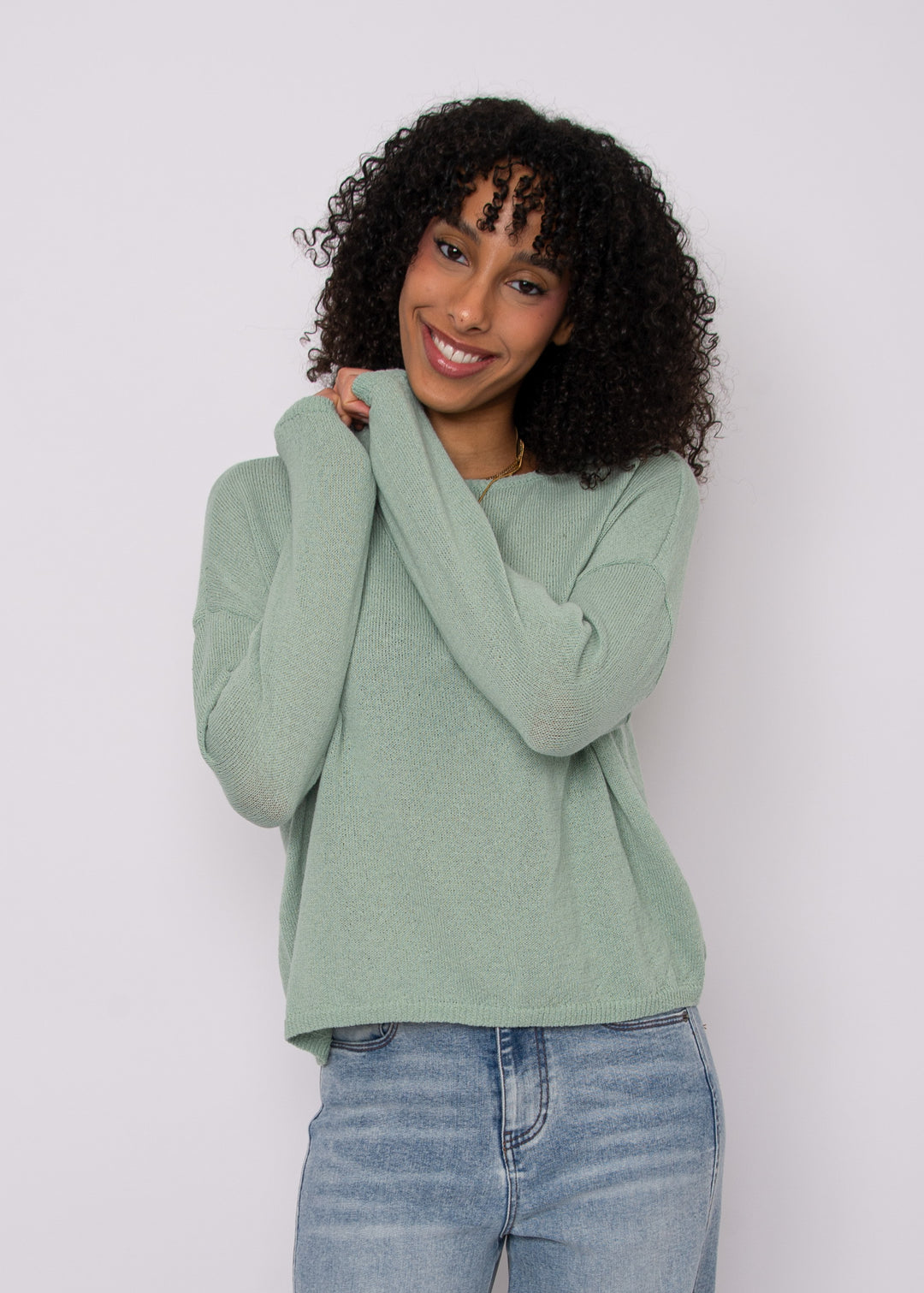 Walla Knit Top in Ivy Green | RD Style