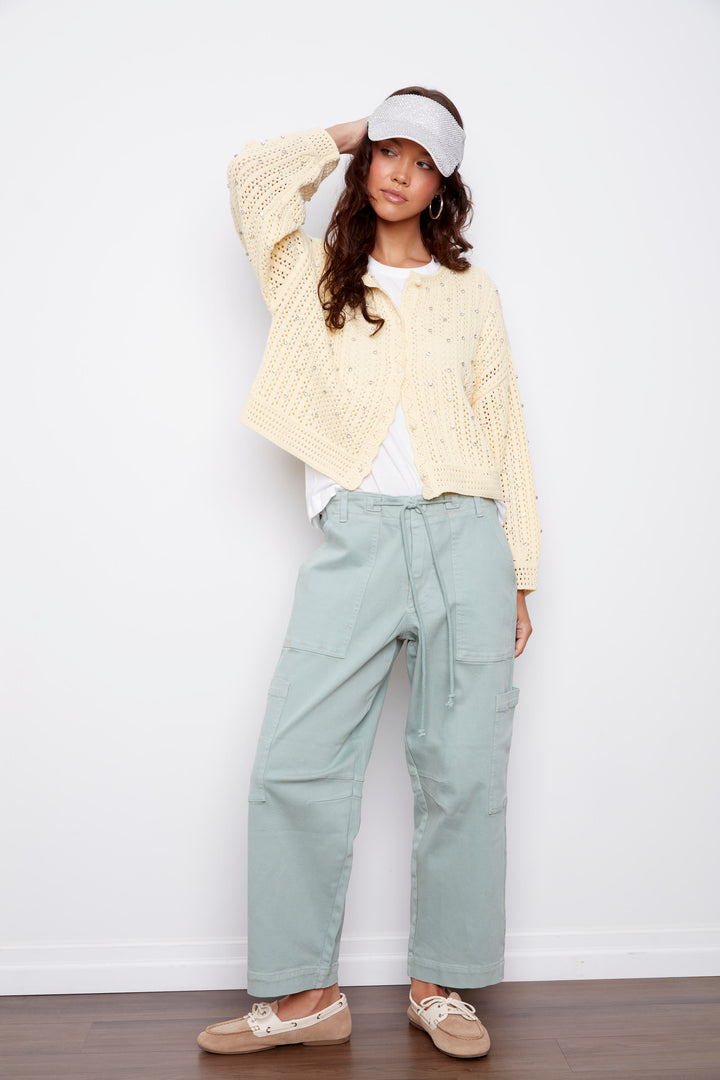 Julie Stretch Twill Cargo Pant in Ivy Green | RD Style
