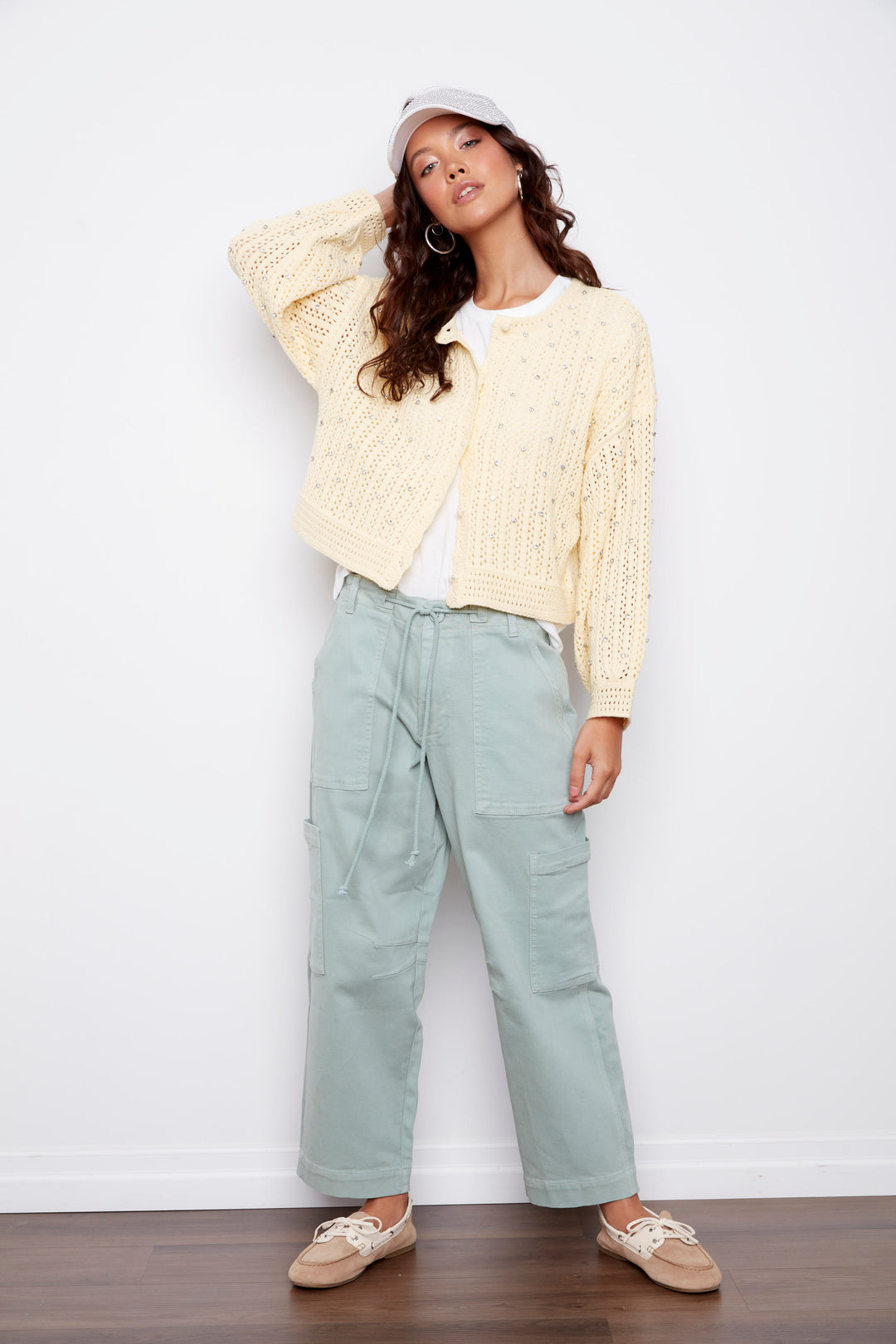 Julie Stretch Twill Cargo Pant in Ivy Green | RD Style