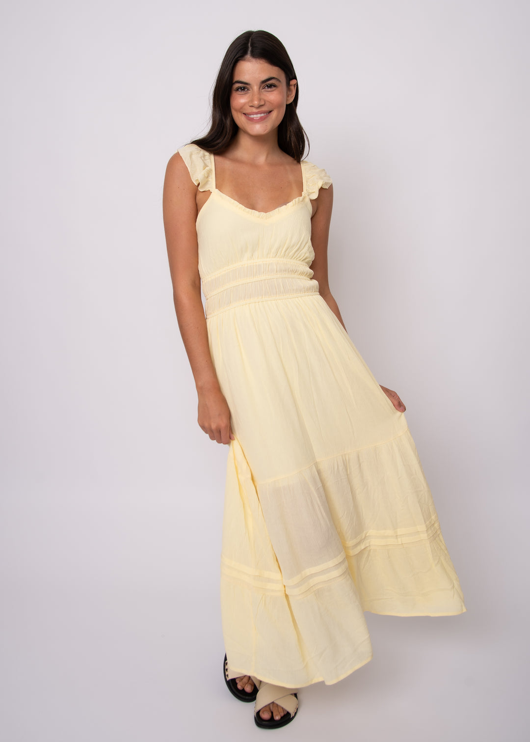 Aerie Ruffle Sunlit Maxi Dress | RD Style