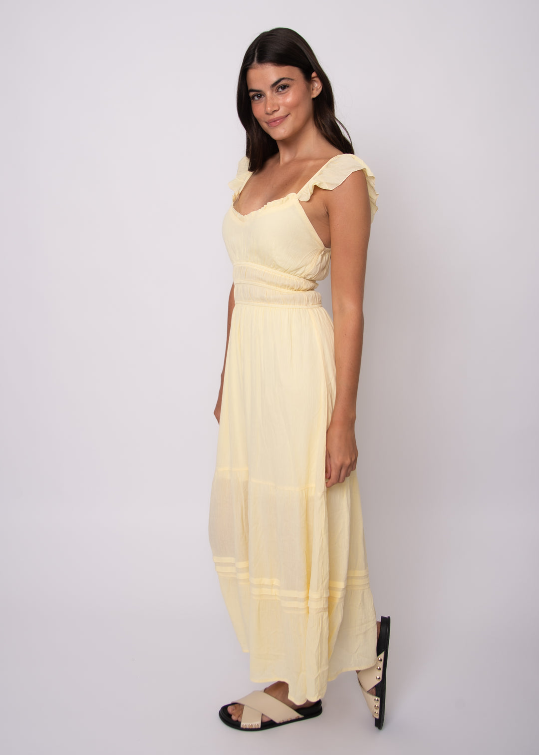 Aerie Ruffle Sunlit Maxi Dress | RD Style