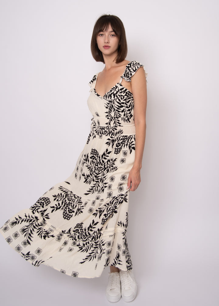 Aerie Ruffle Floral Maxi Dress | RD Style