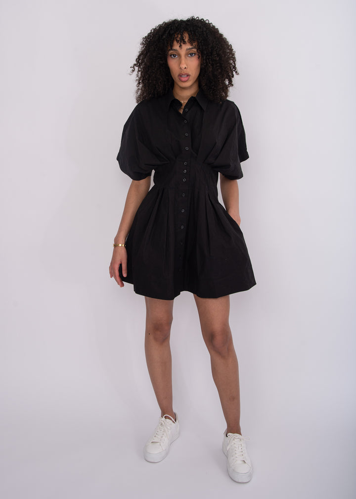 Lorine Poplin Mini Shirt Dress | RD Style