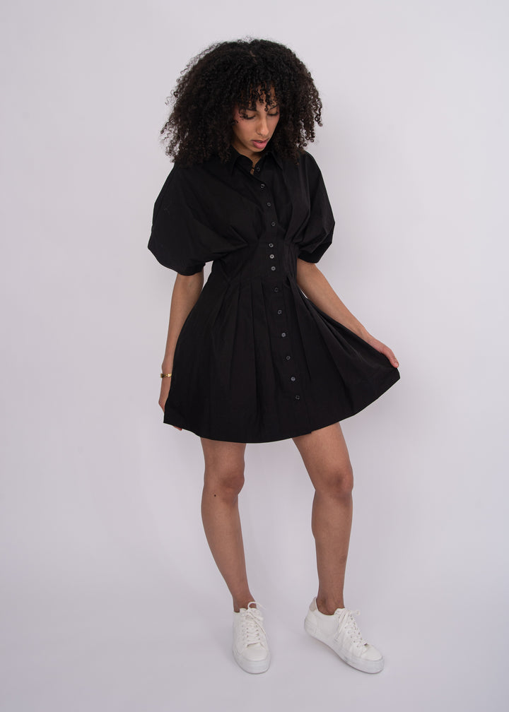 Lorine Poplin Mini Shirt Dress | RD Style
