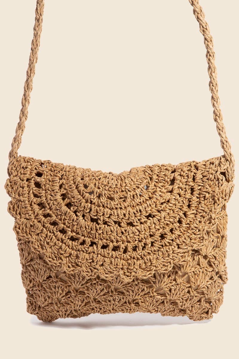 Intricate Straw Braided Envelope Hand Bag | Anarchy Street
