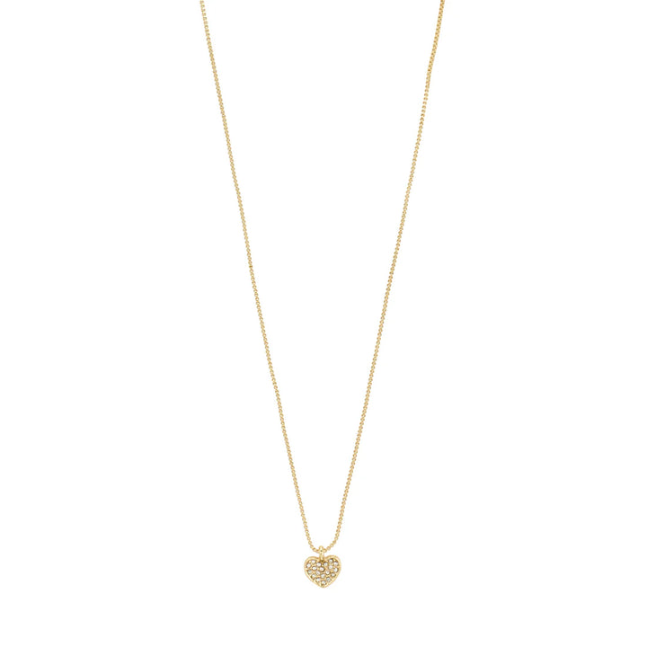 Emmett Crystal Heart Necklace - Gold | Pilgrim