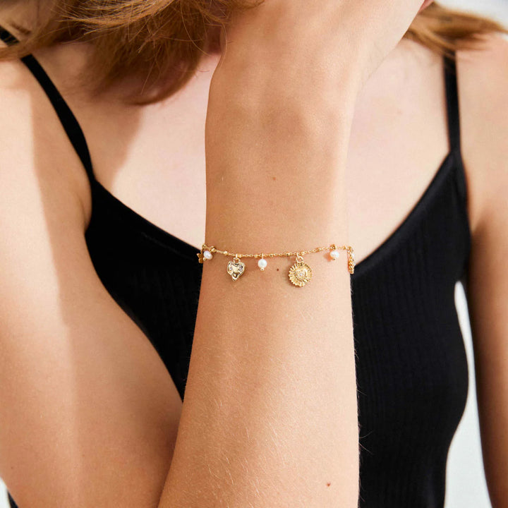 Mylan Charm Bracelet in Gold | Pilgrim