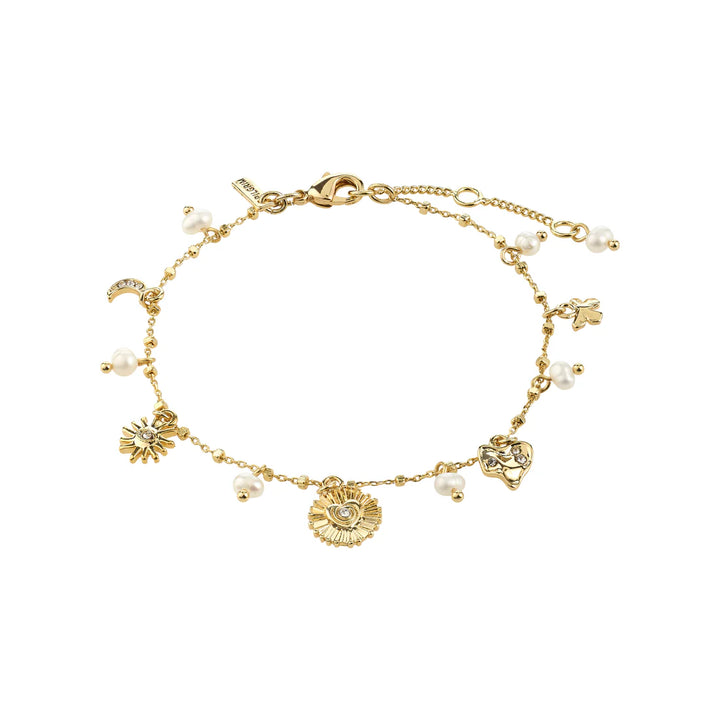 Mylan Charm Bracelet in Gold | Pilgrim
