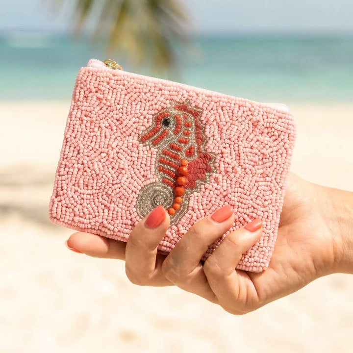 Seed Beaded Sea Life Sea Horse Coin Purse | Anarchy Street