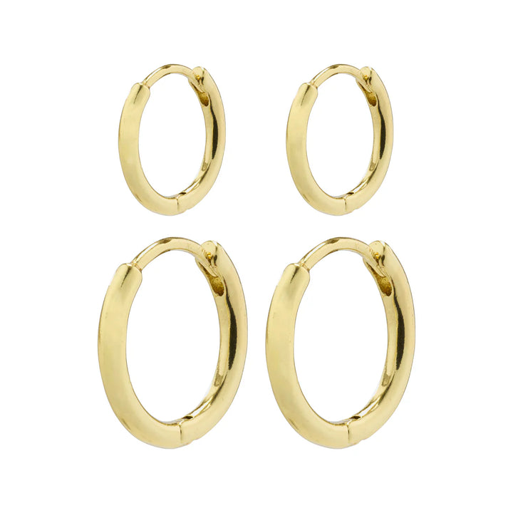 Ariella Hoop 2-in-1 Earrings Set - Gold | Pilgrim