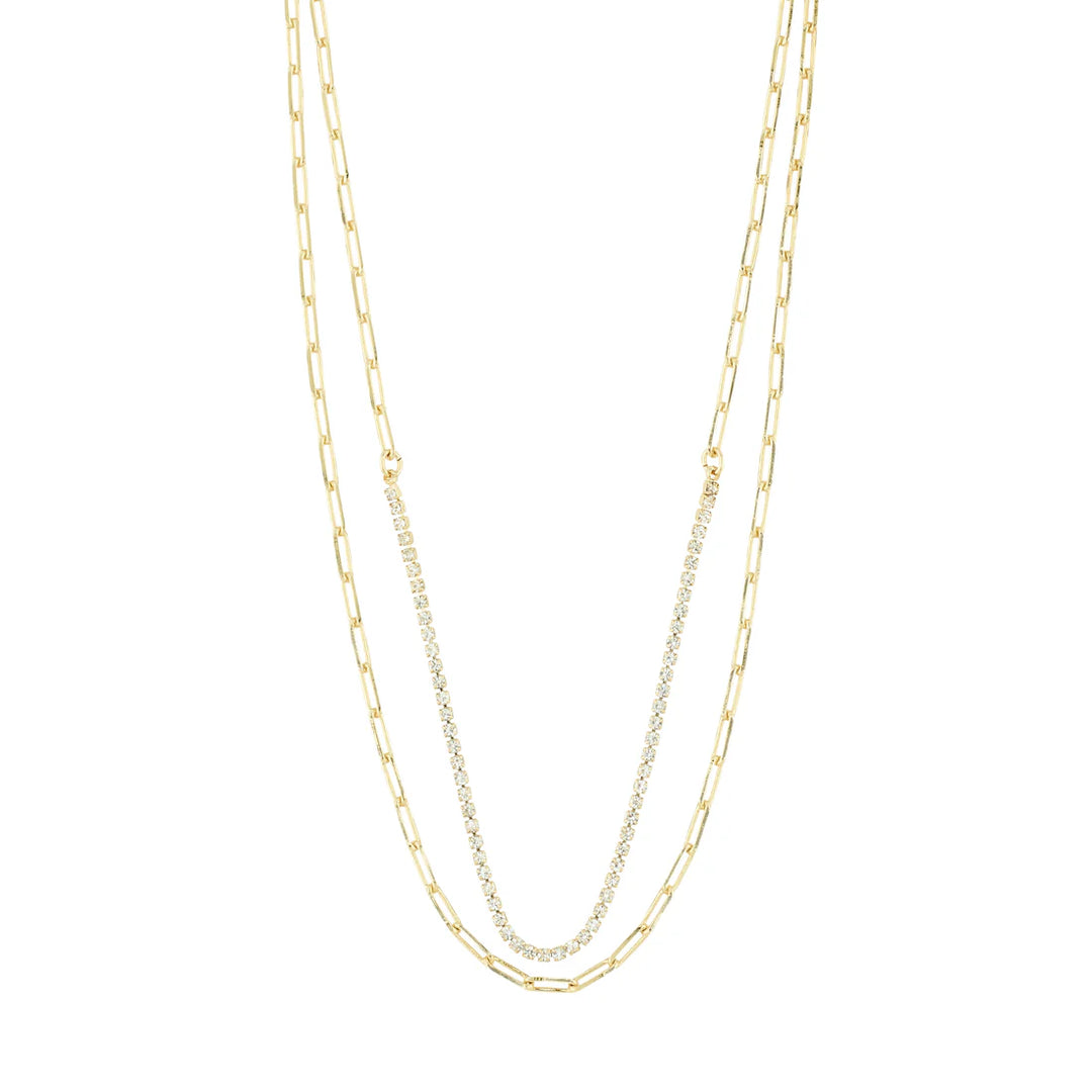 Rowan Crystal 2-in-1 Necklace - Gold | Pilgrim