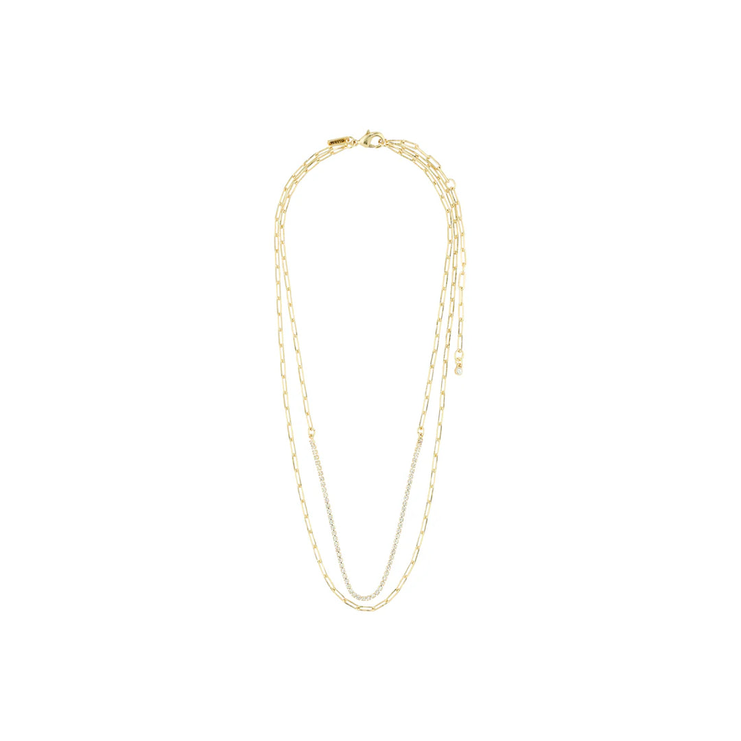 Rowan Crystal 2-in-1 Necklace - Gold | Pilgrim