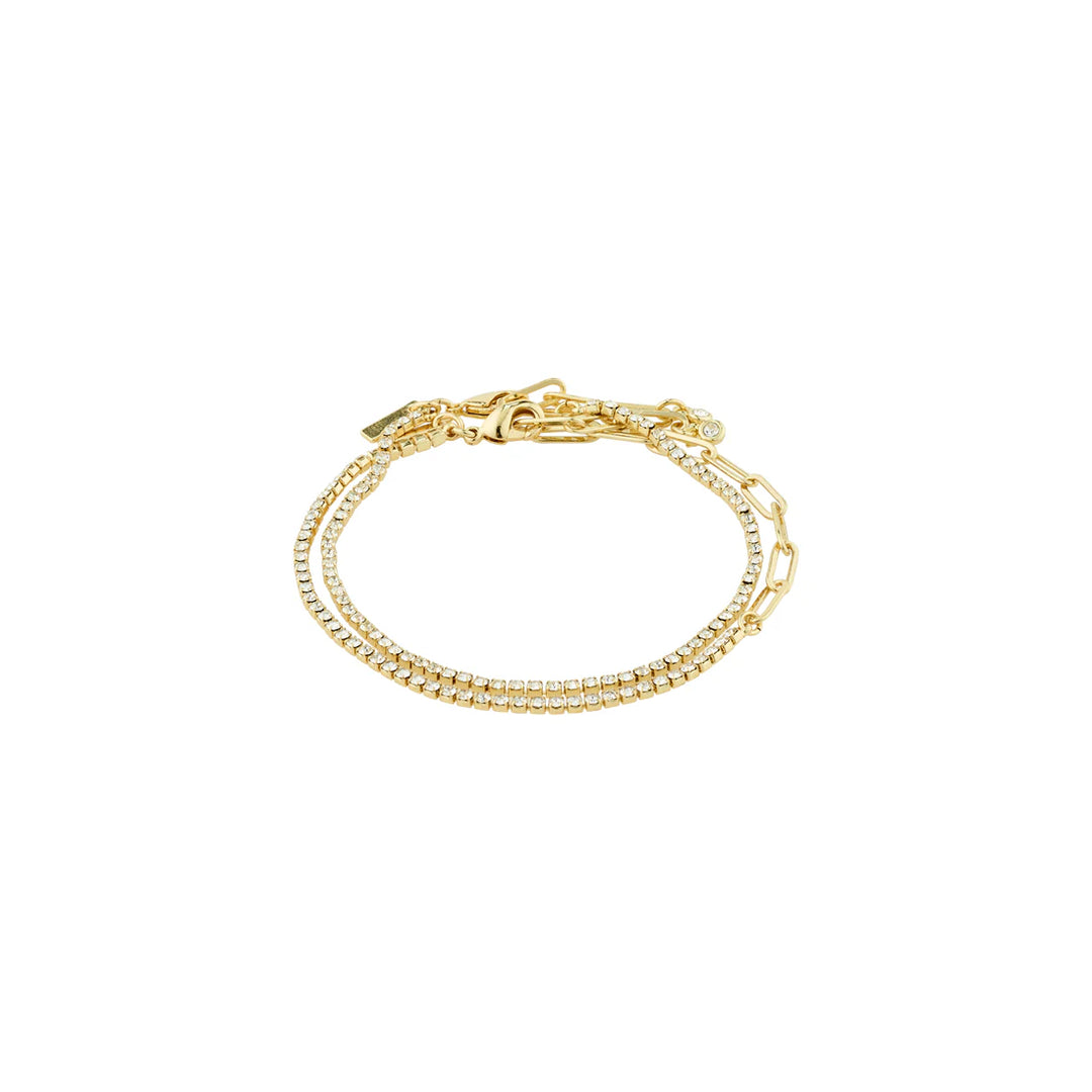 Rowan Crystal Bracelet - Gold | Pilgrim