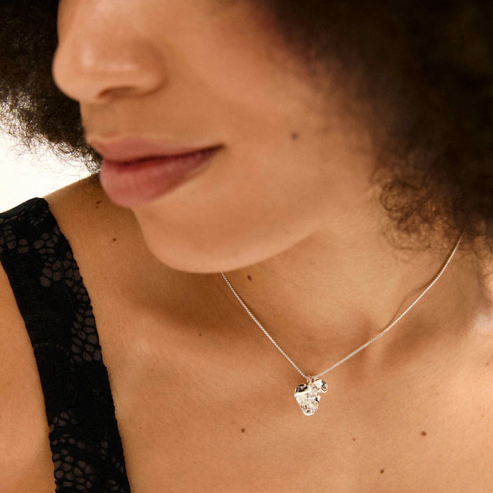 Luis Floral Pendant Necklace - Silver | Pilgrim